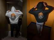 Unisex Oversized Premium Hoodie "Orange Alpha Dog"