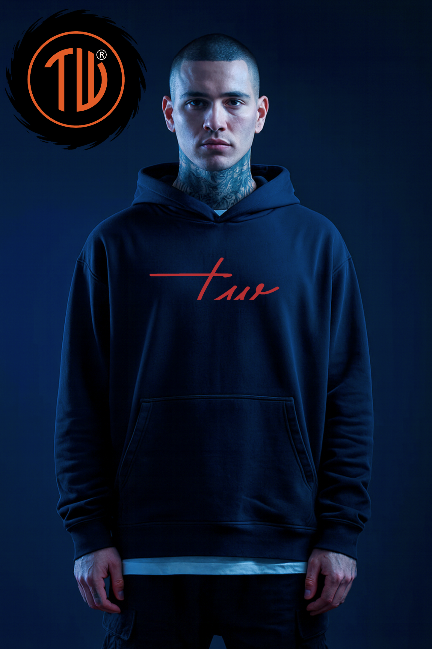 Premium Boxy Hoodie for Men "Red Line Edition"