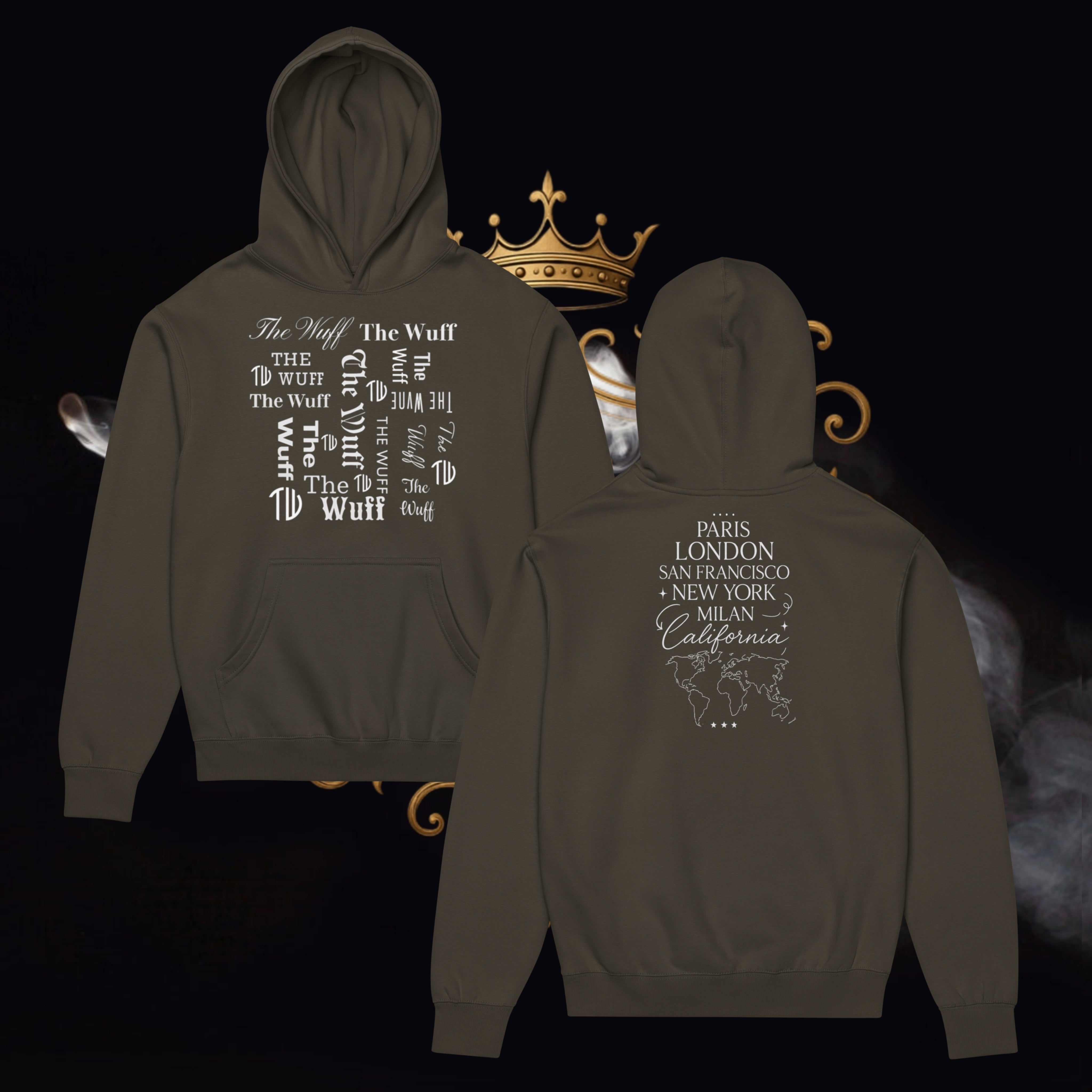 Premium Boxy-Hoodie for Men "White Worldwide Edition"