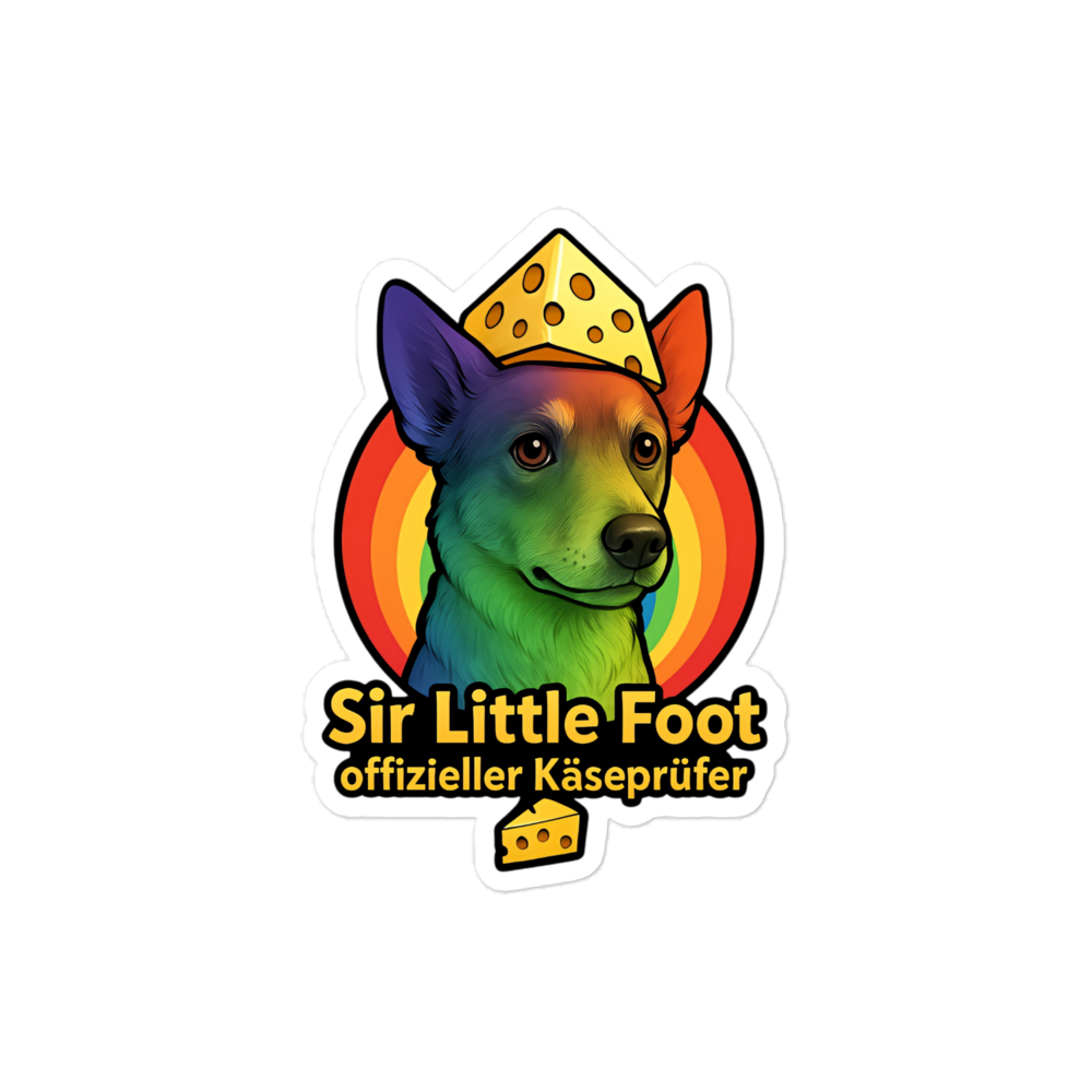 Premium Vinyl Aufkleber "Sir Little Foot offizieller Käseprüfer"